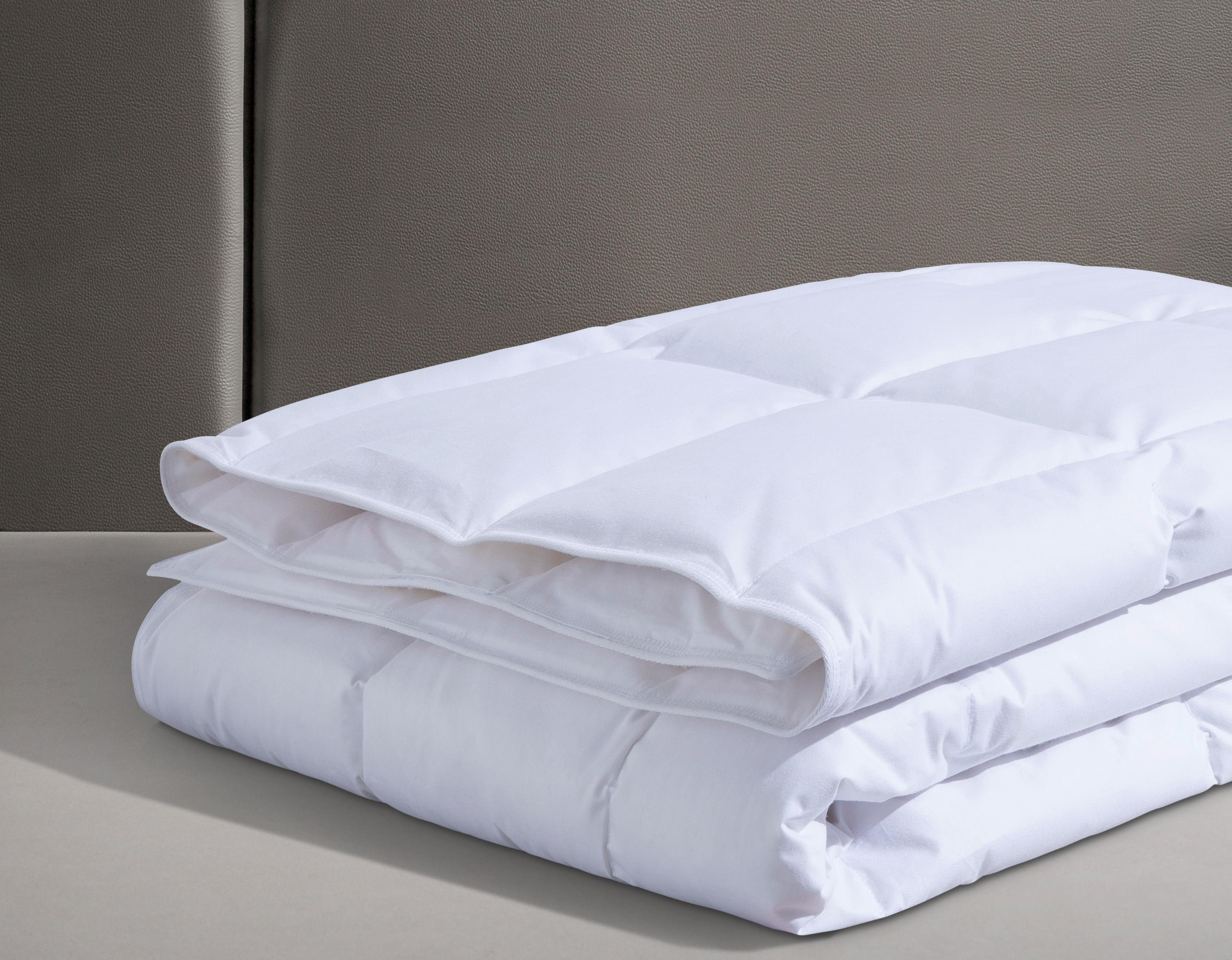 Gänsedaunenbettdecke + Kopfkissen, Bella, Bettwaren-Set in 135x200 oder 155x220 cm, Sommer oder Winter, Otto Keller, Füllung: Bettdecke: 90% Daunen, 10% Federn, Kopfkissen: 70% Federn, 30% Daunen, Bezug: 100% Baumwolle, Reines Naturprodukt