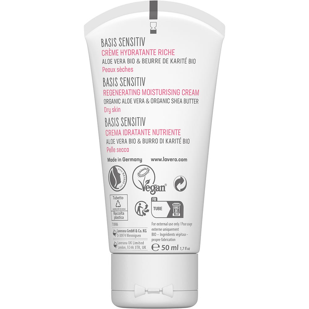 Lavera Basis Sensitiv Reichhaltige Feuchtigkeitscreme 50 ml