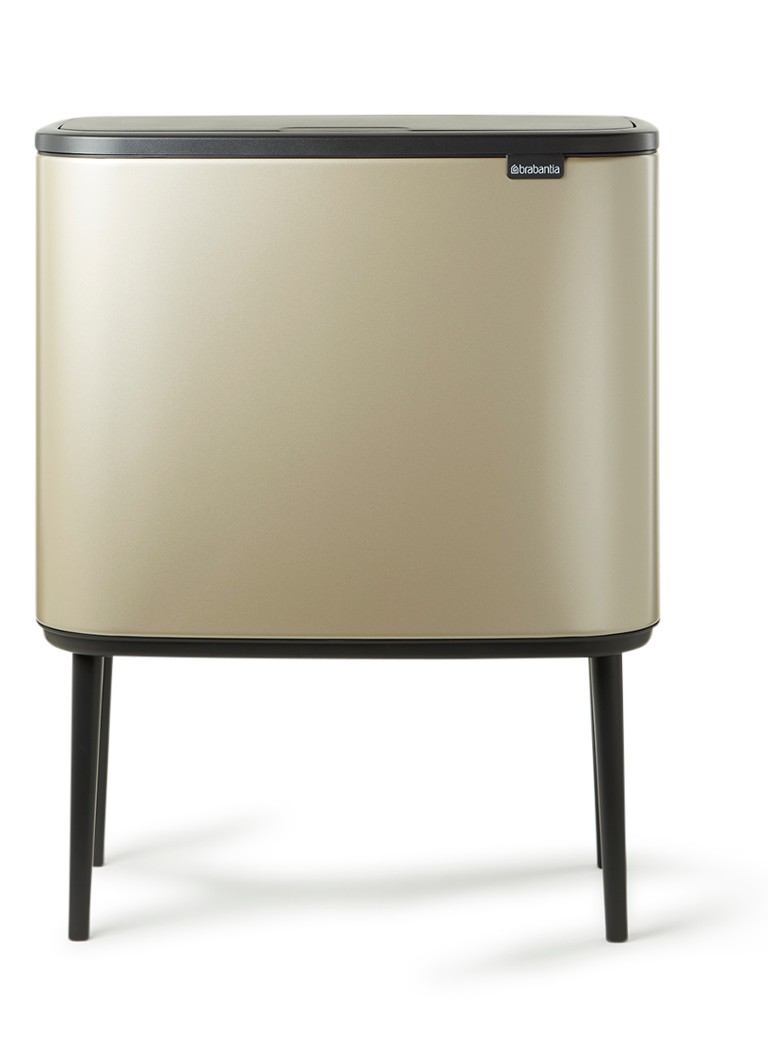 Cestino per la raccolta differenziata Brabantia Bo Touch Bin con coperchio e piedini, 3 x 11 litri