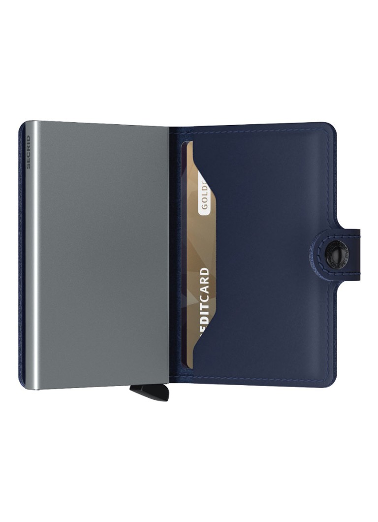 Portofel original Secrid Miniwallet din piele cu sloturi pentru carduri.