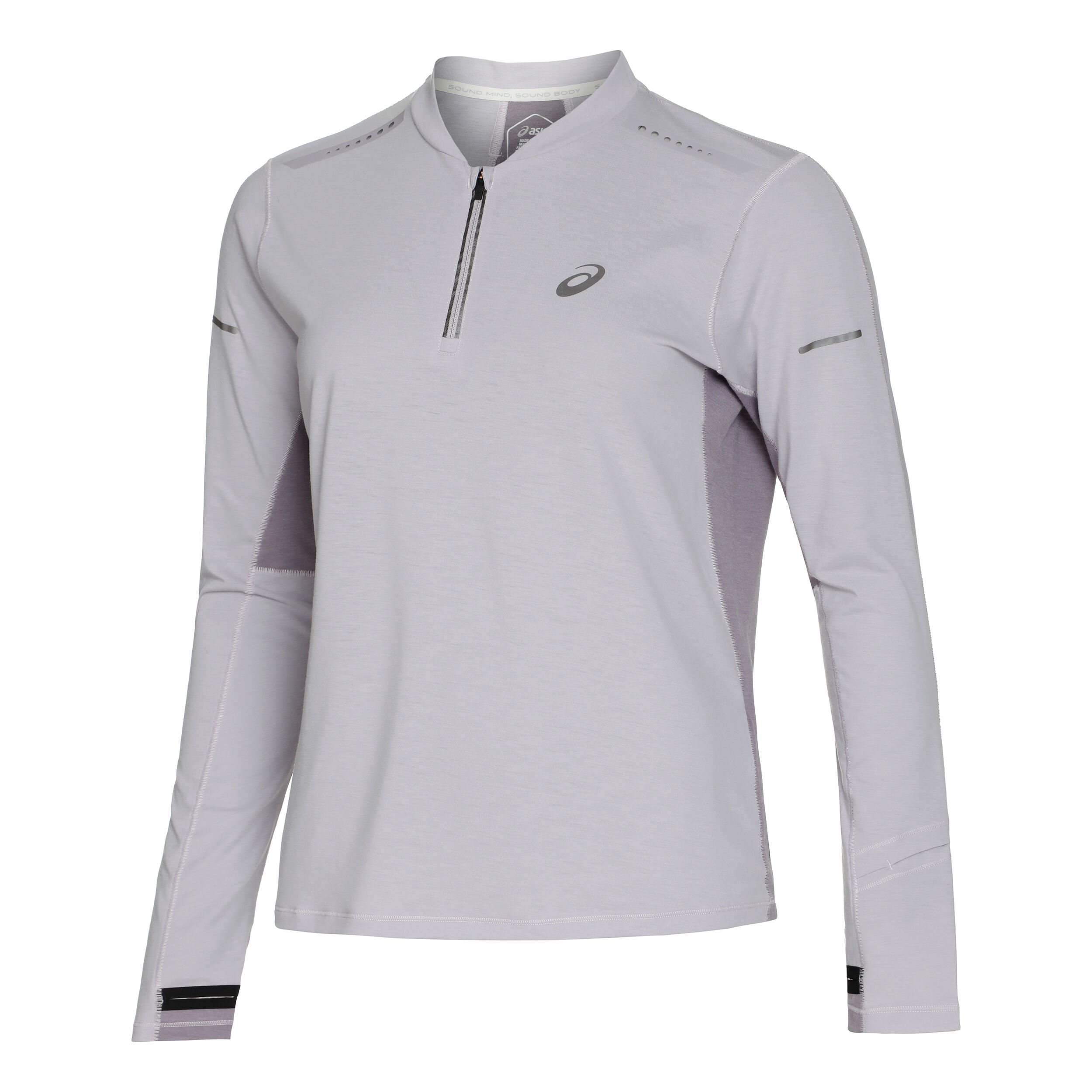 Metarun Half-Zip Lauftop Damen - Flieder, Lila
