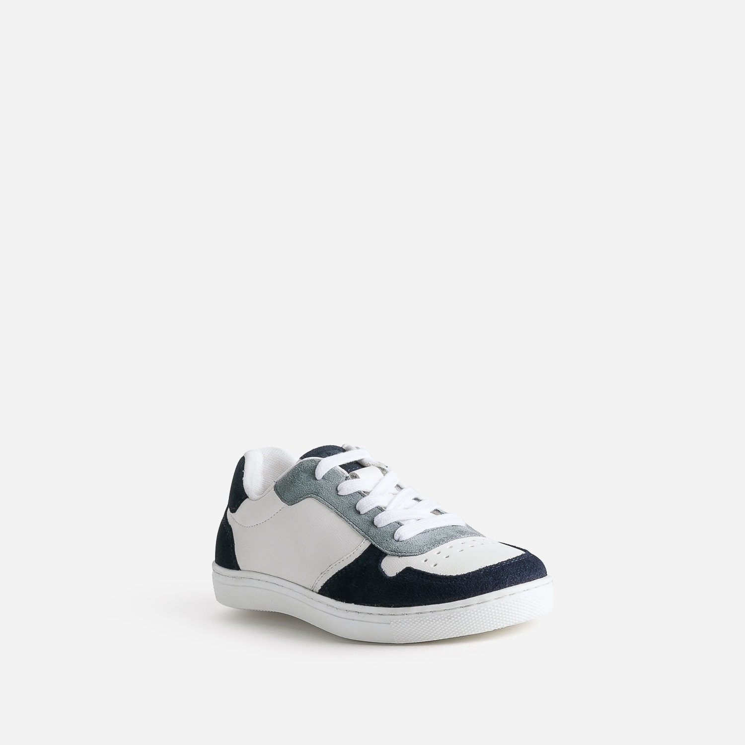 Tennis BUGGY blanche, marine et bleu grisé