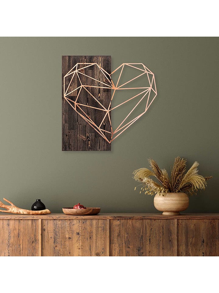 wall addiction Wanddekoration in Braun/ Gold günstig kaufen 58x58 cm