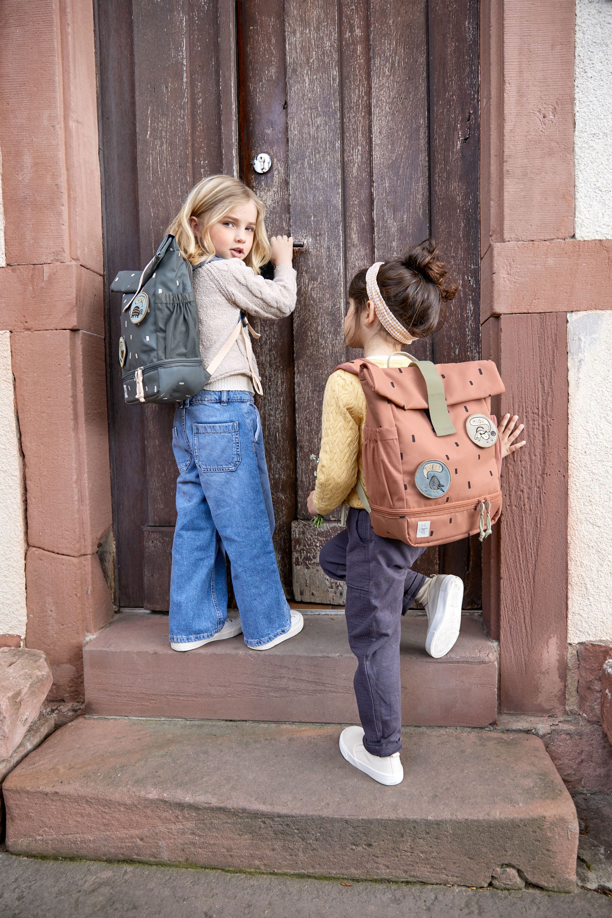 Kindergartenrucksack Rolltop - Happy Prints, Dunkelblau