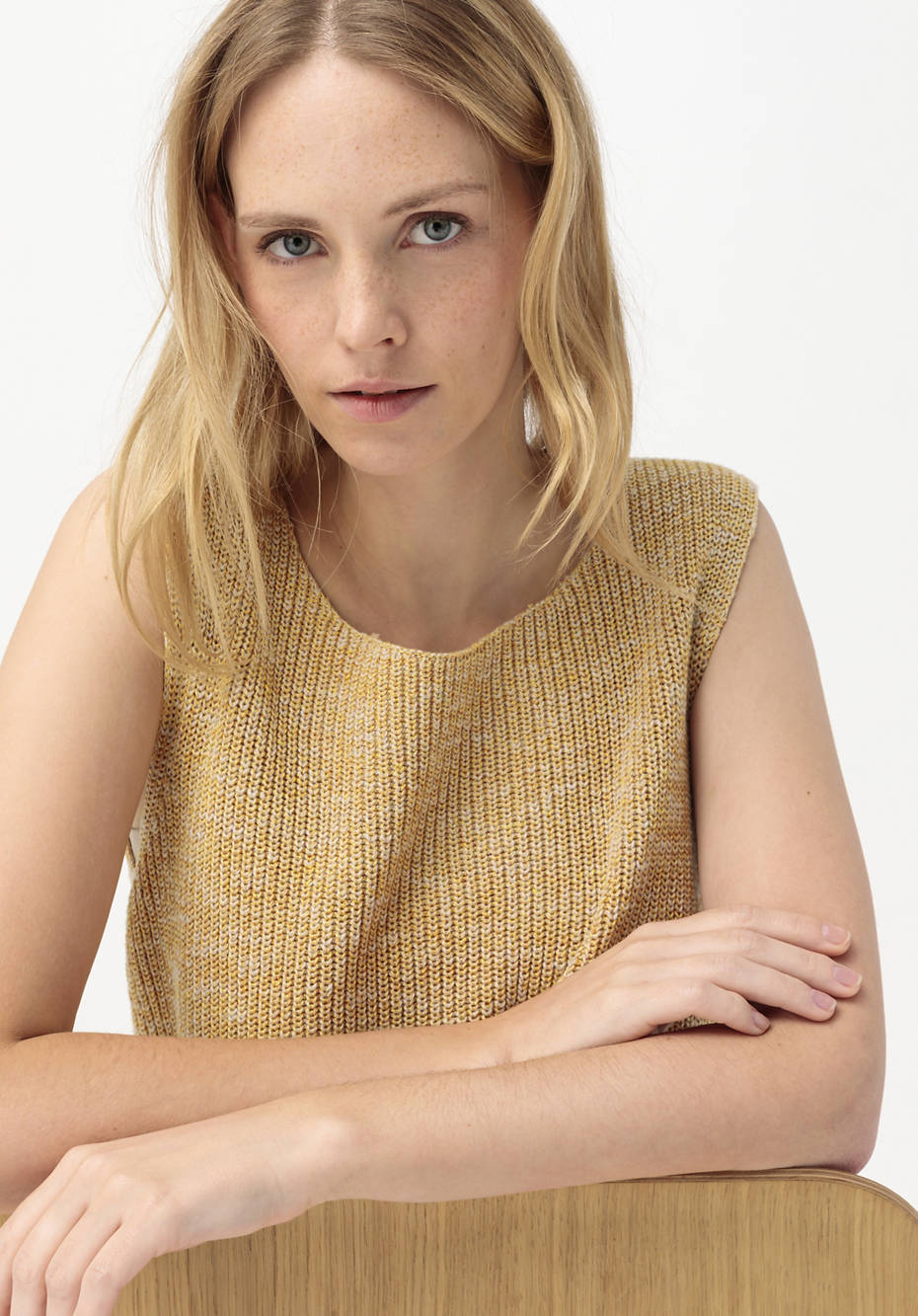 Pullover aus Bio-Baumwolle mit Leinen