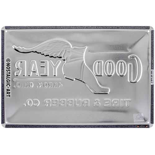 Nostalgic Art Retro Blechschild 20x30cm, Motiv "Goodyear - Logo 1901", 1 Stück - ATU
