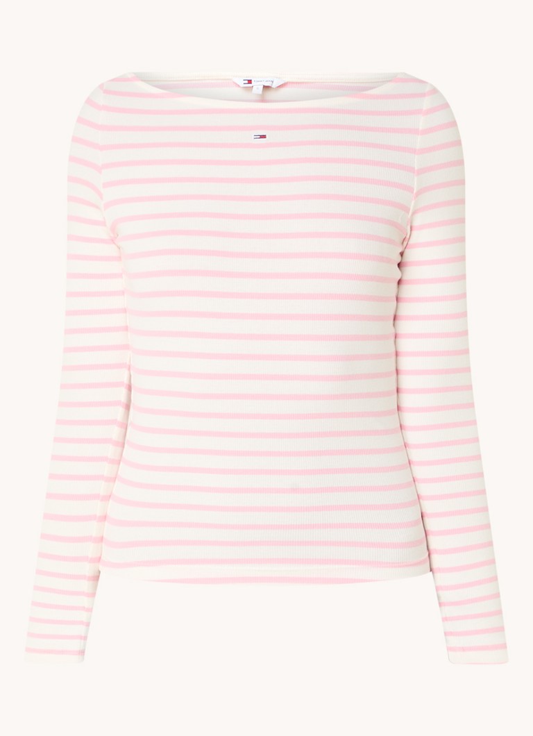 Tommy Hilfiger long-sleeved shirt with stripe print and logo embroidery