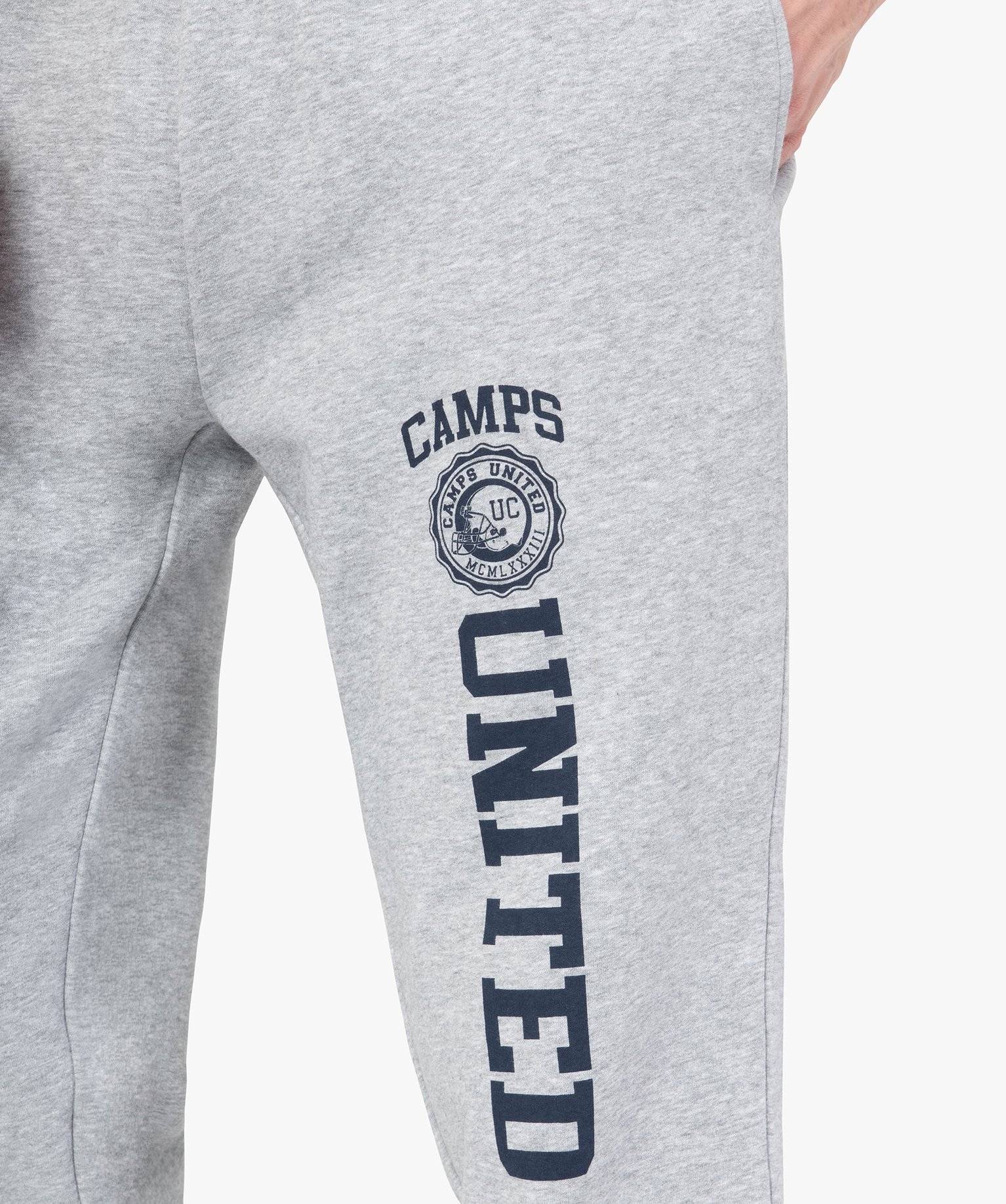 Pantalon de jogging homme avec inscription – Camps United gris | GEMO