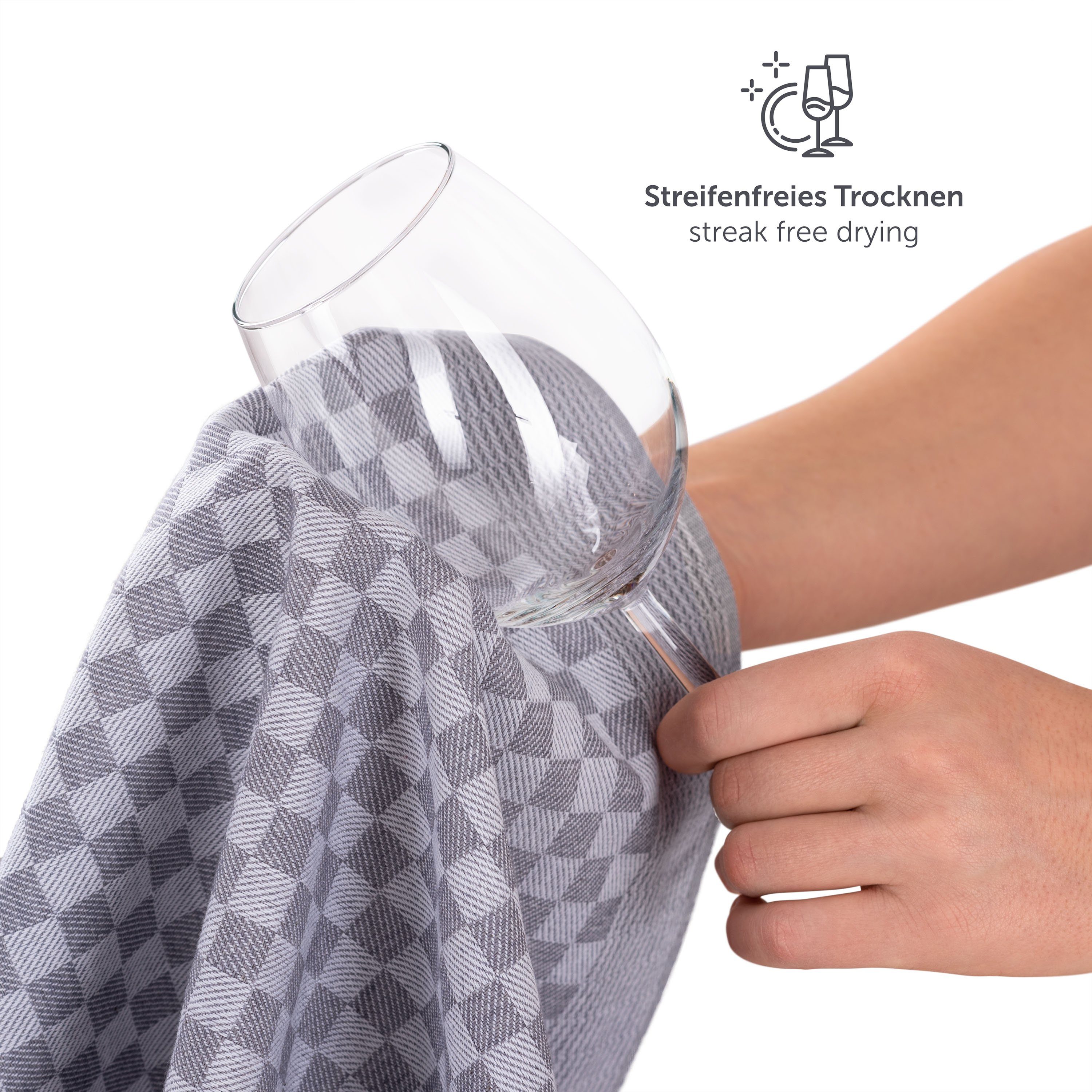 Blumtal Geschirrtuch Hochwertige Geschirrhandtücher, 100% Baumwolle, 50x70cm, (Set, 5-tlg., Set bestehend aus 5, 10 oder 20 Geschirrtücher), Hochwertiges Handtuch für die Küche - Premium Küchenhandtücher