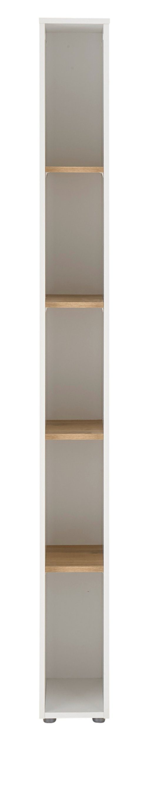 Furn.Design Aktenregal Center, Regalschrank in weiß mit Wotan Eiche, mit 5 Ordnerhöhen