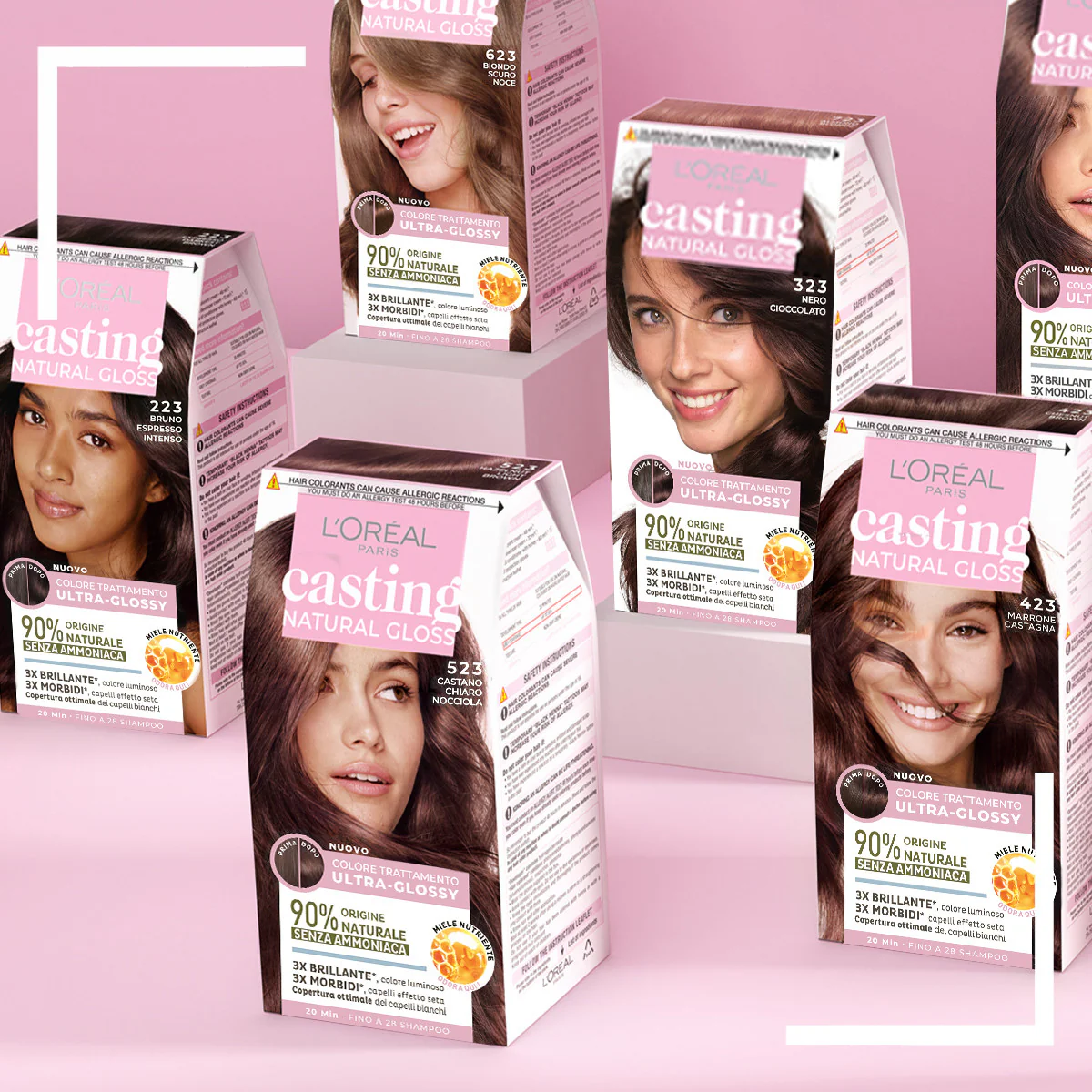 Casting Natural Gloss Semi-Permanent Coloring Without Ammonia - Hair Coloring, Hair Gloss