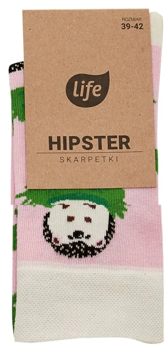 Kojinės „Life Hipster“ su ežiuko raštu, 2 dydžiai, 39–42, 1 pora