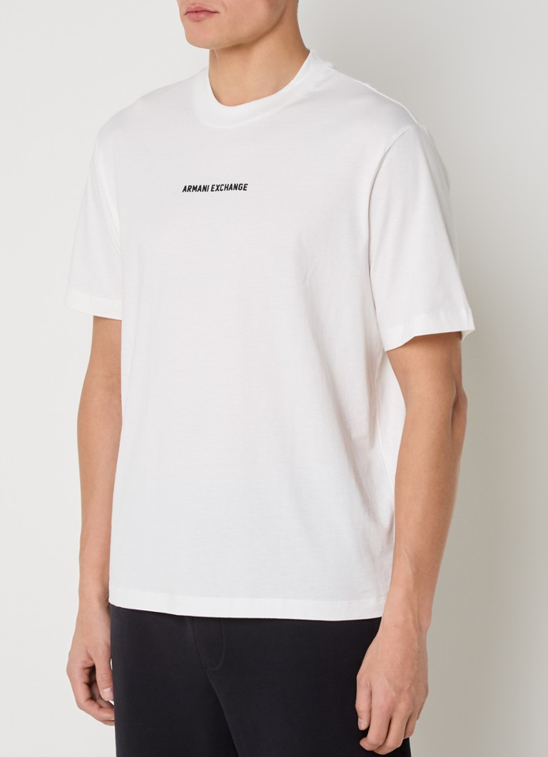 T-shirt Armani Exchange con logo e stampa sul retro.