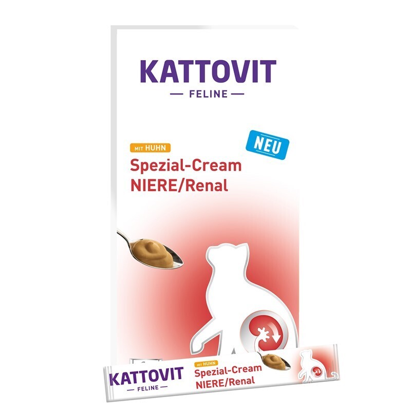 KATTOVIT Ergänzungsfutter & Aufzucht KATTOVIT Spezial-Cream Niere/Renal mit Huhn 11x6x15g