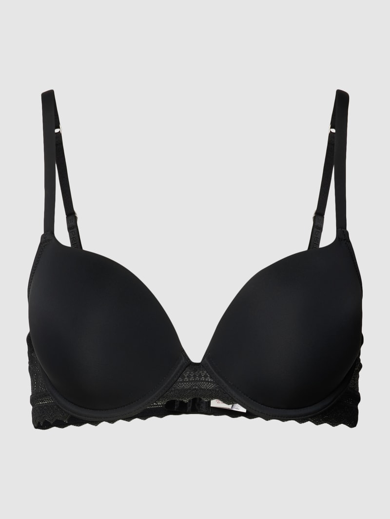 Schalen-BH mit Spitzenbesatz Modell 'EVERYDAY LACE' in schwarz