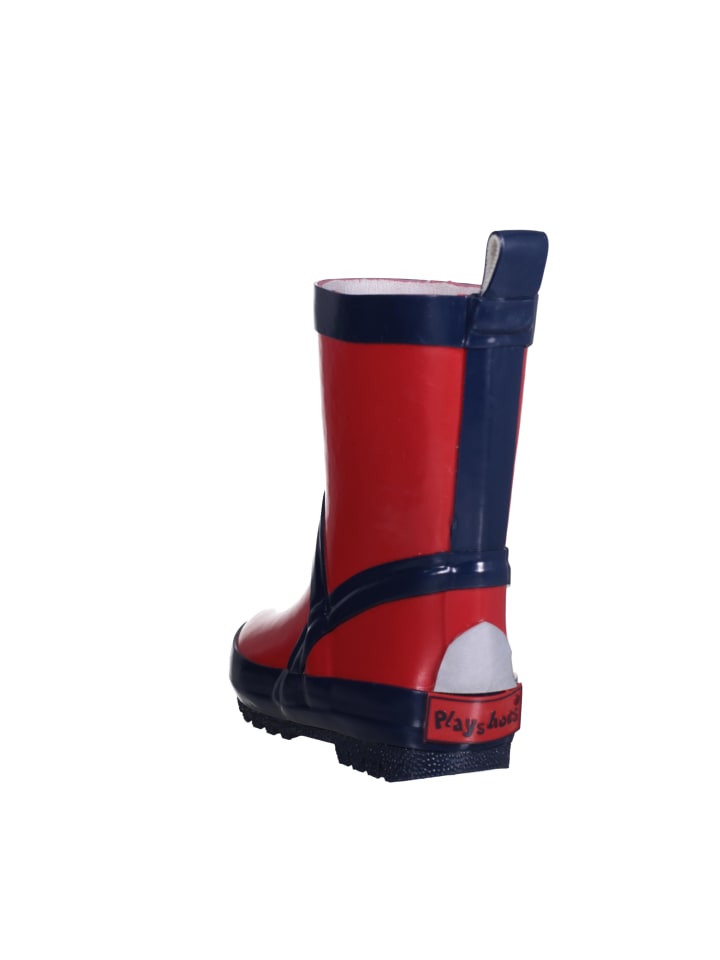 Playshoes Gummistiefel uni in Rot/Marine günstig kaufen 22/23