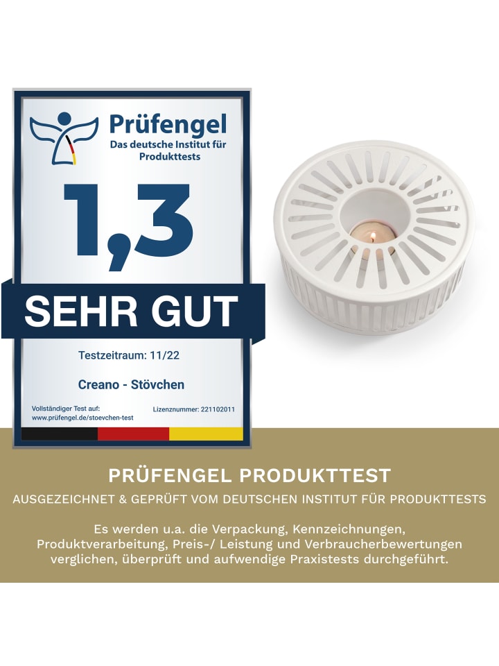 Creano Stövchen aus Edelstahl Typ 