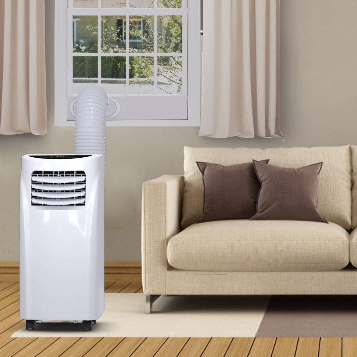 COSTWAY Klimagerät, 4in1, 7000 BTU/2,6KW, Fernbedienung & 24H Timer