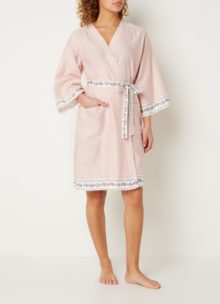 Kimono Laurence Tavernier din satin de bumbac imprimat