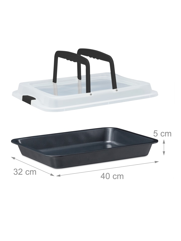 relaxdays Backblech in Schwarz/ Grau - (B)40,5 x (T)32,5 cm günstig kaufen onesize