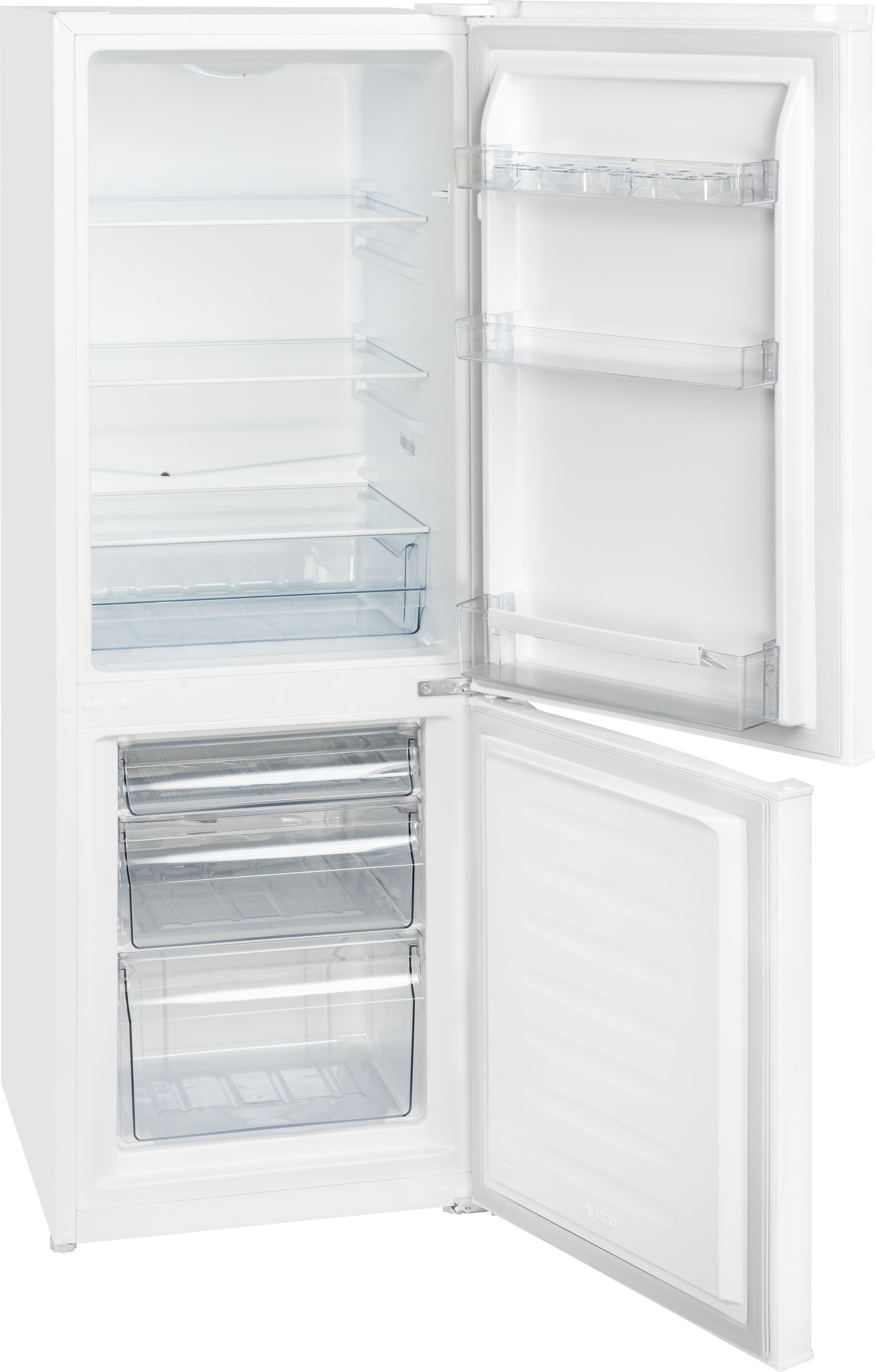 exquisit Kühl-/Gefrierkombination KGC231-60-010E weiss, 143,5 cm hoch, 49 cm breit
