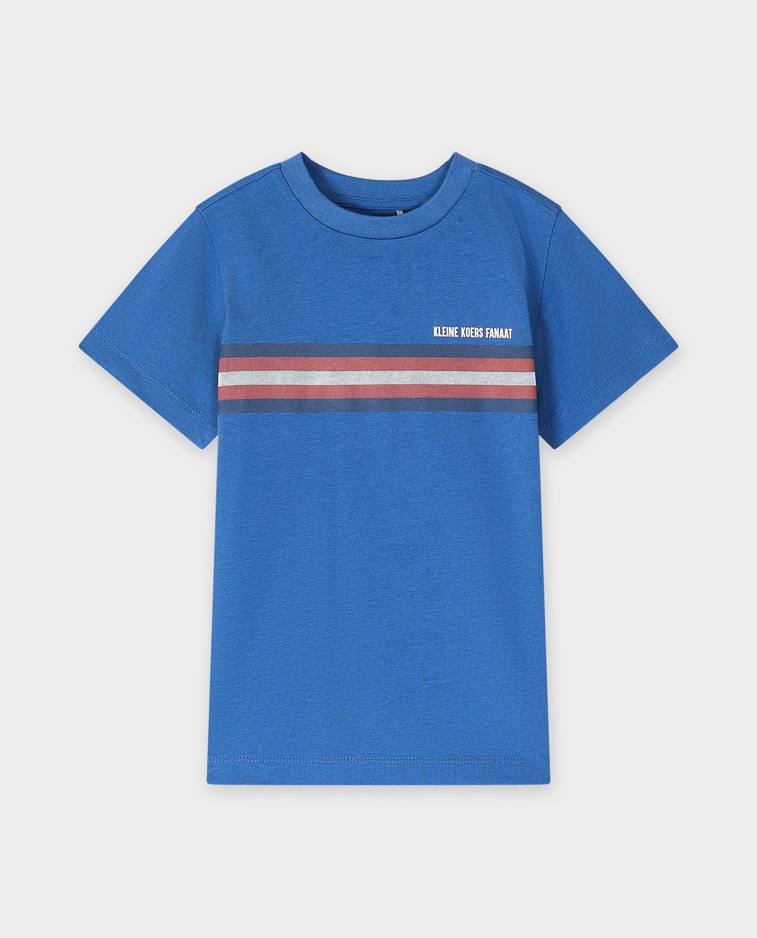Tricou Baptiste cu dungi din bumbac organic, unisex, 98-128 albastru