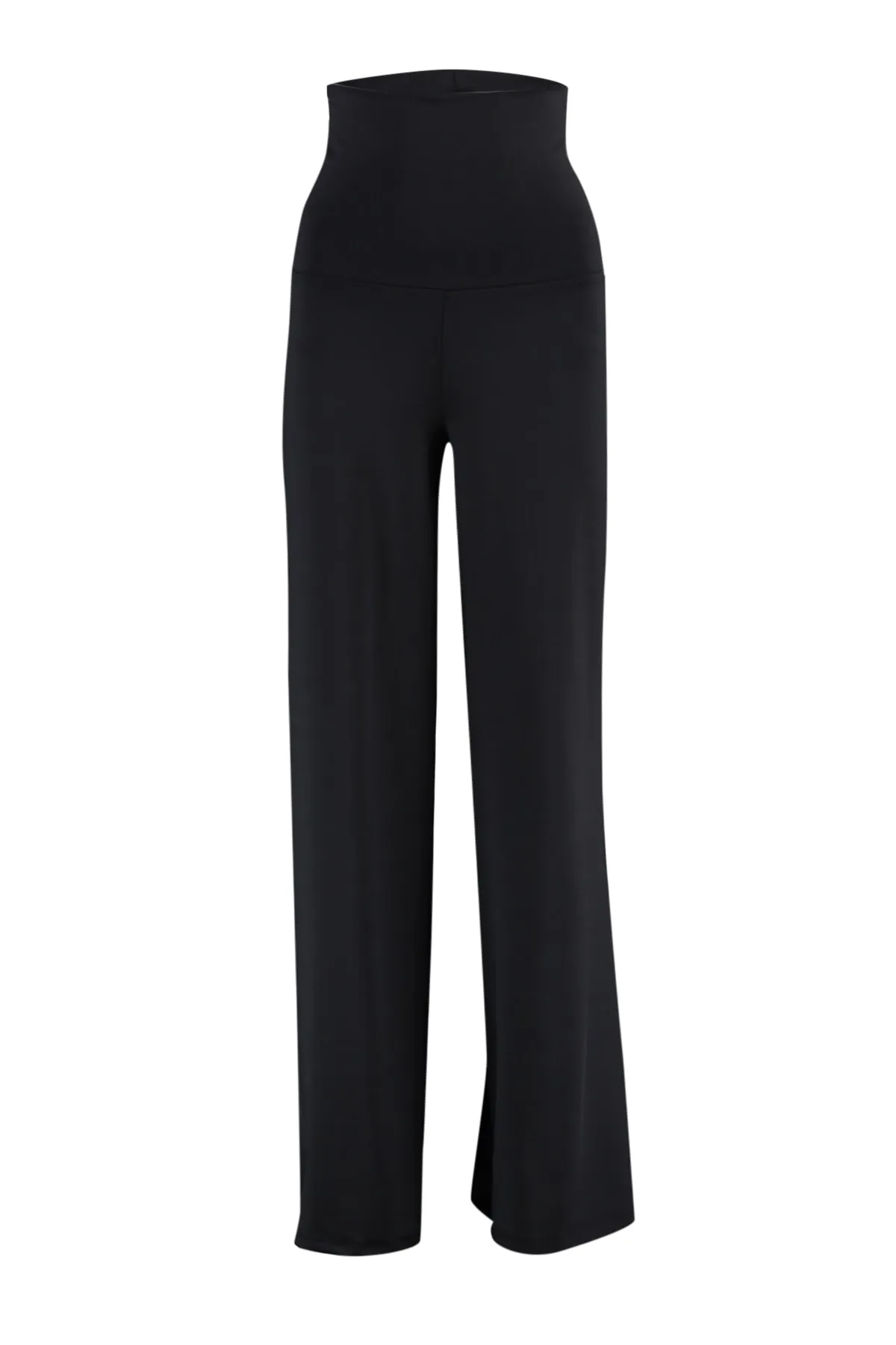Trendyol Collection  Schwarze, faltbare, gestrickte Sport-Jogginghose aus Scuba/Tauchboot mit weitem Beinbund TWOAW23EA00016