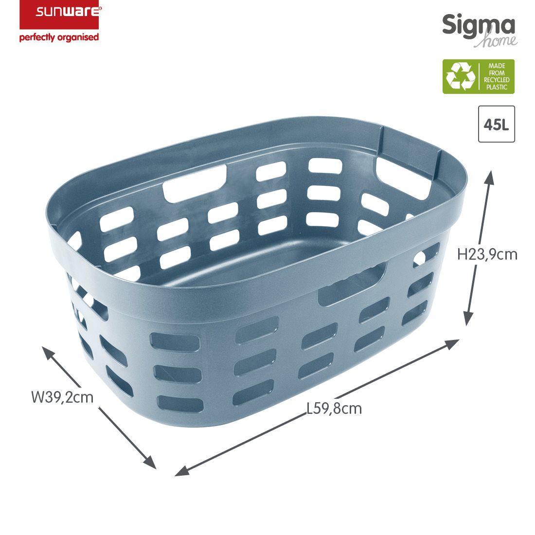 Sunware Sigma home 45 Liter 4er-Set Wäschekörbe
