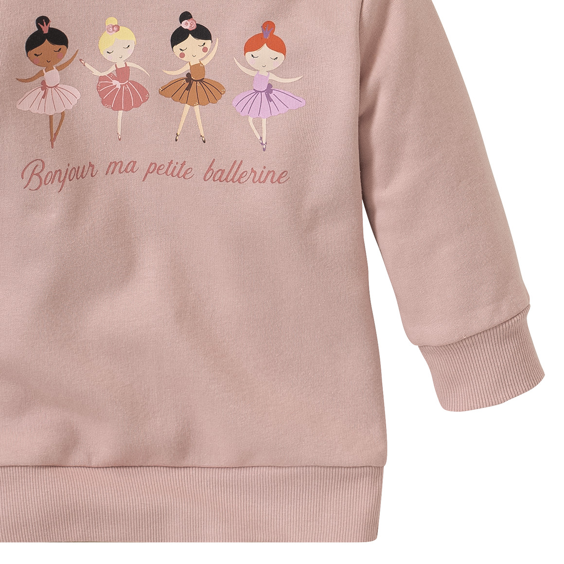 Baby Sweatshirt mit Ballerina-Print