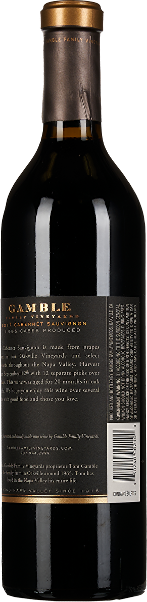 Gamble Family Vineyards Cabernet Sauvignon Napa Valley 2017