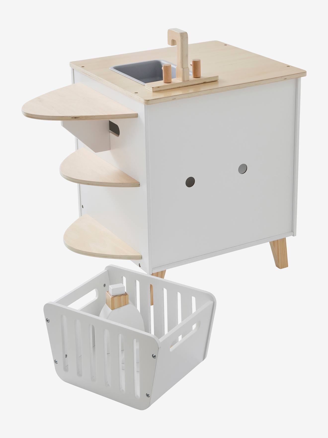 Machine à laver et à repasser en bois FSC® blanc