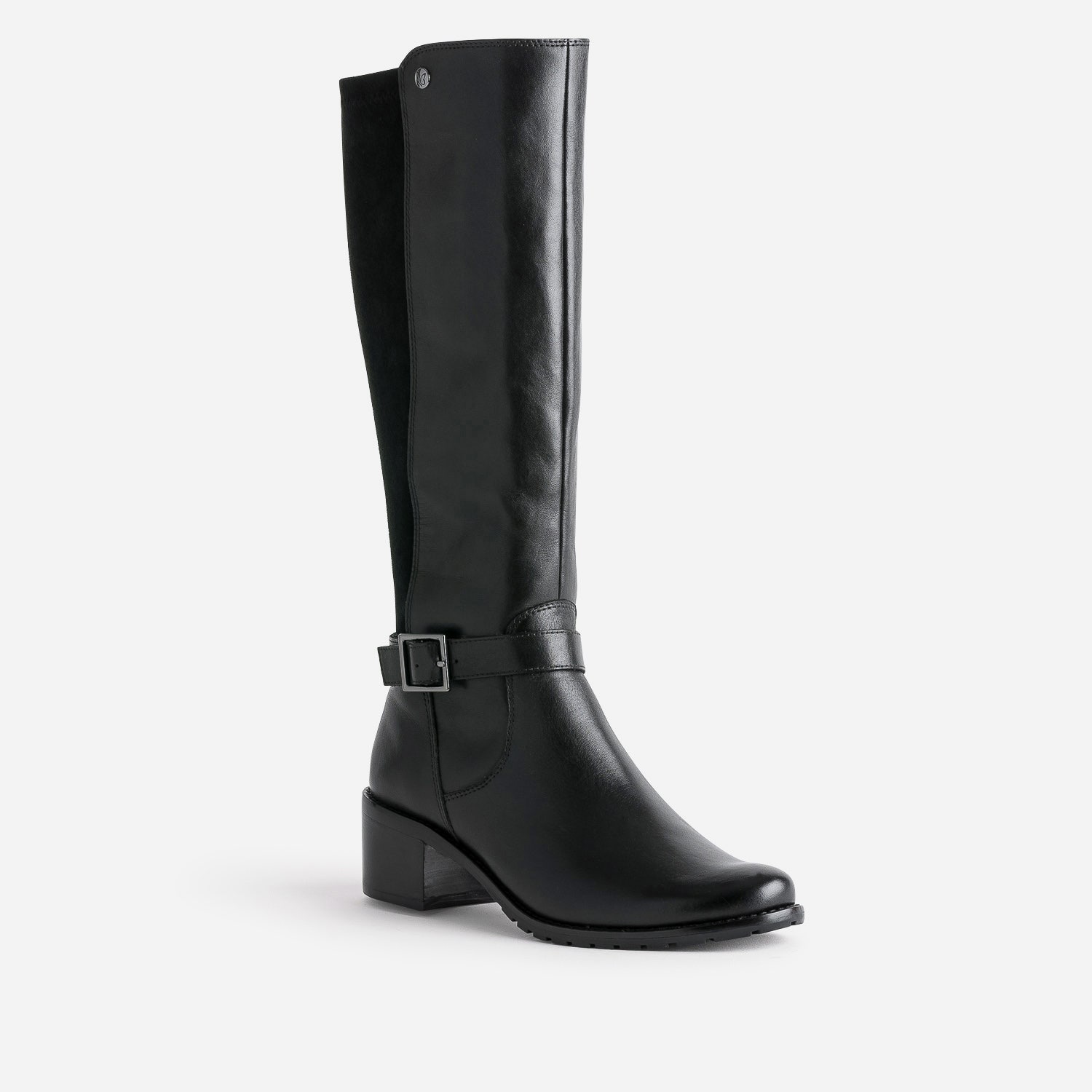Botte CAPRICE noire cuir bi matière