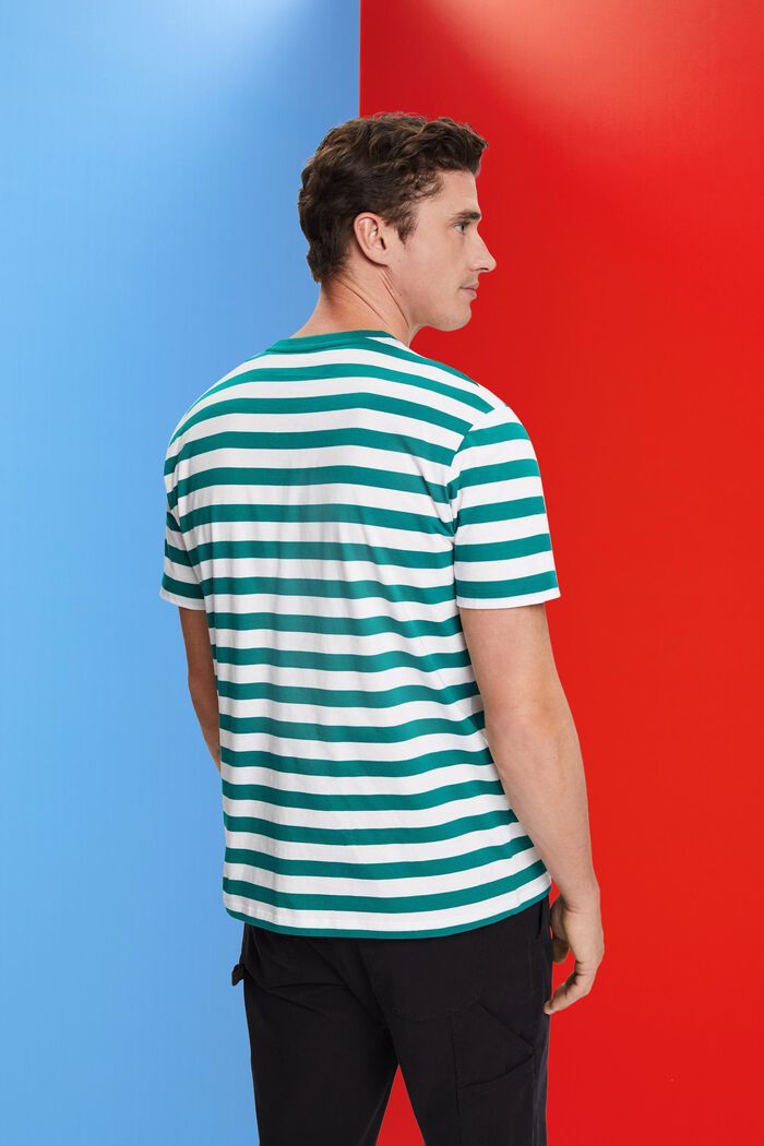Gestreiftes Baumwoll-T-Shirt