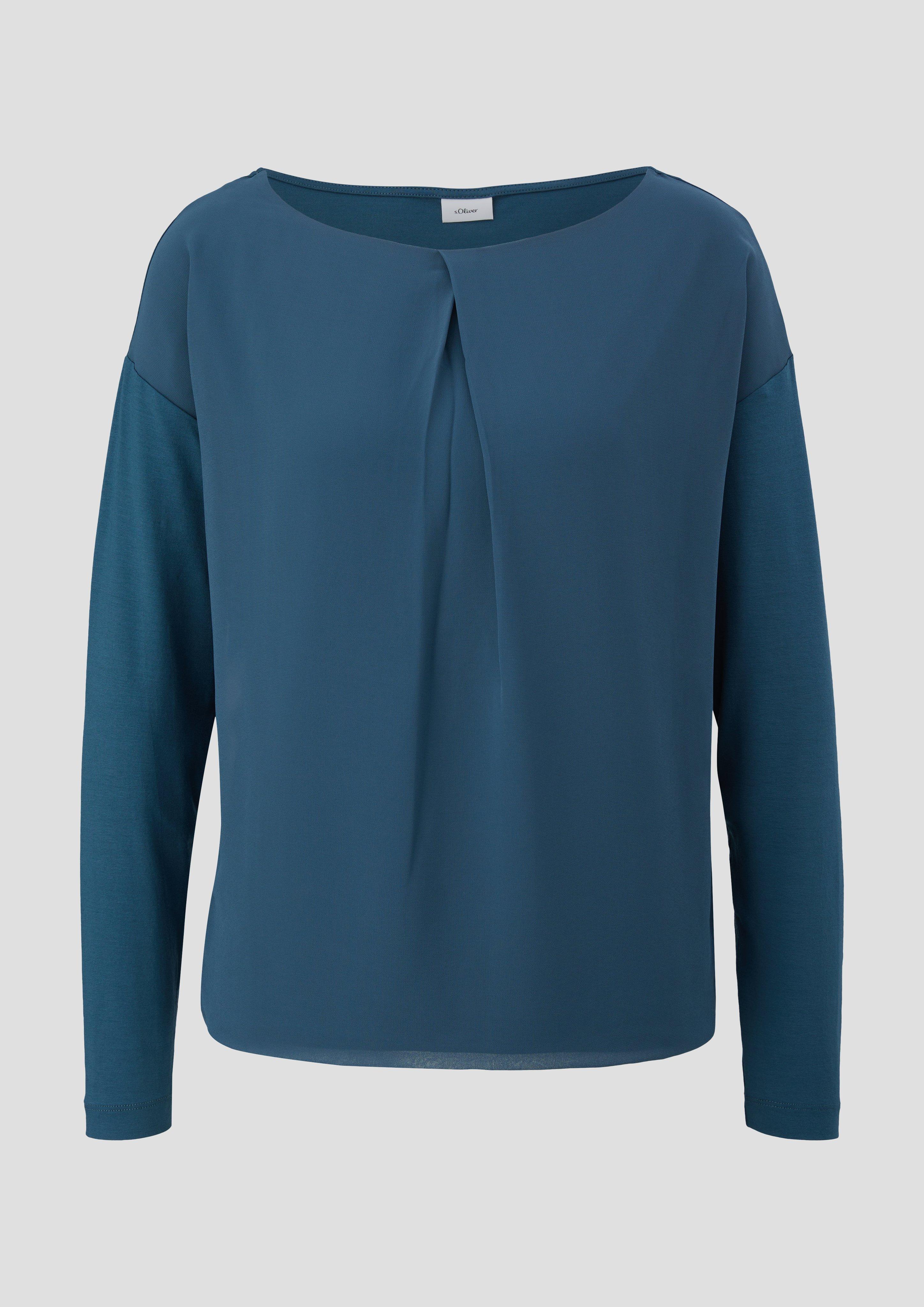 Chiffon-Shirt mit Plisseefalte  2141982-6945