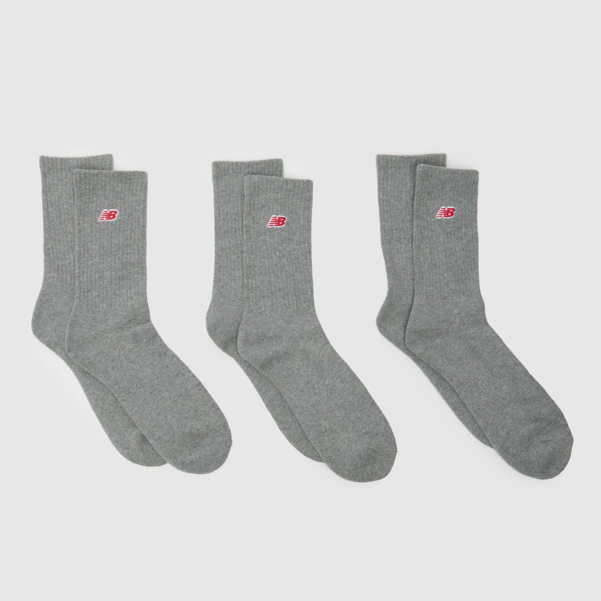 New Balance grå strumpor med logotyp, 3-pack