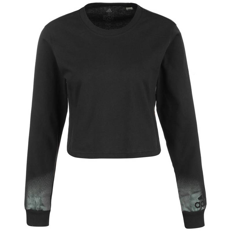 adidas Holiday Graphic Cropped Langarmshirt Damen