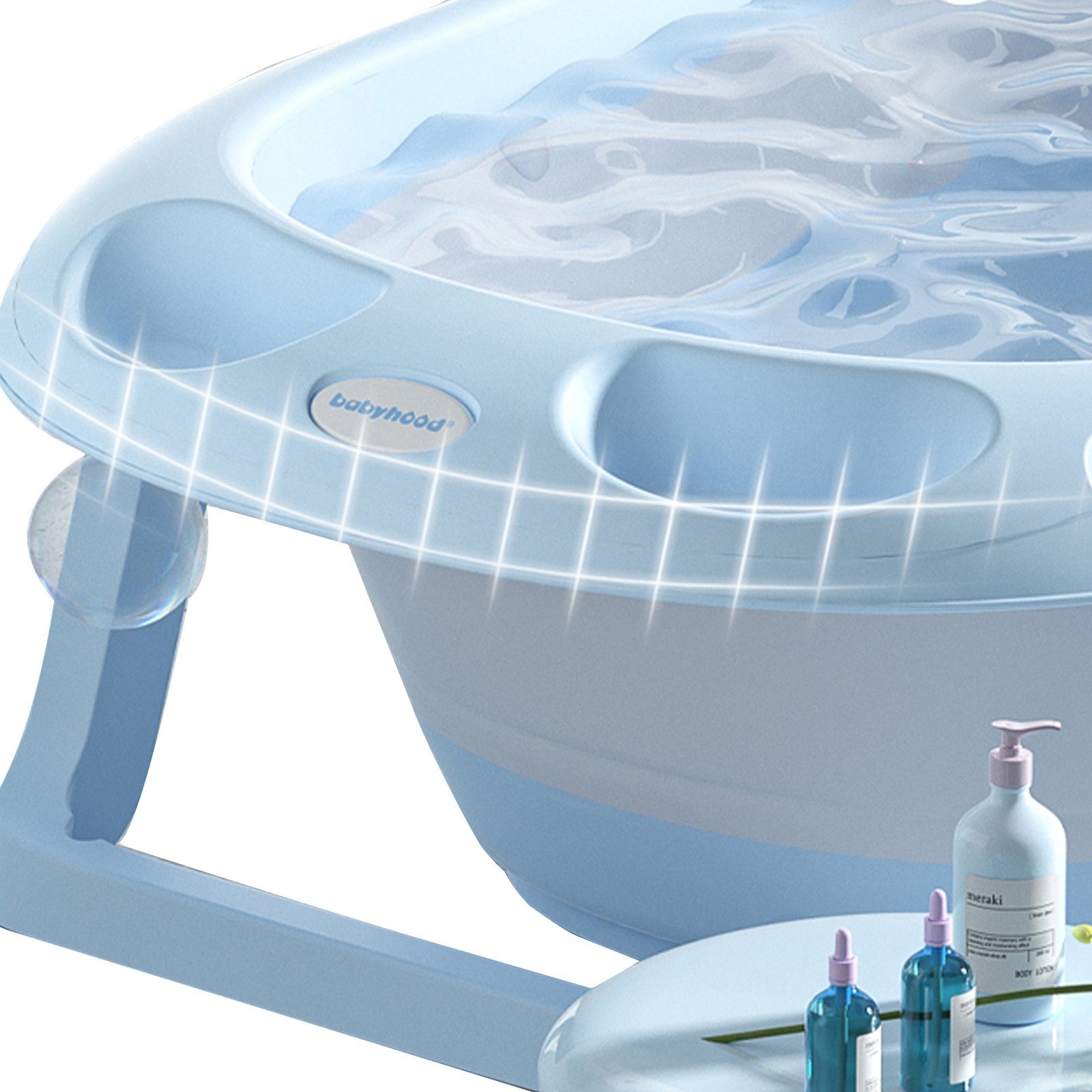 IKIDO Babybadewanne Faltbare Badewanne für Kinder, (Tragbare Badewanne für Dusche, Kinder Summer Schwimmbad), Bisphenol A frei, bleifrei, phthalatfrei