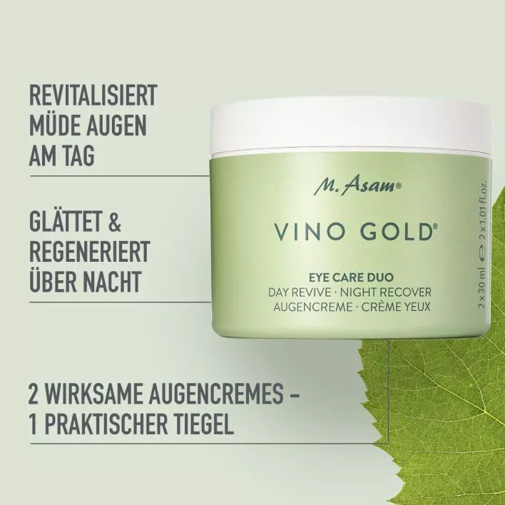VINO GOLD Augencreme Tag & Nacht im 2-Kammertiegel