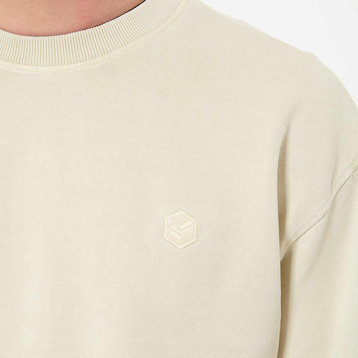 CREW   Sweat beige Homme en 100% coton