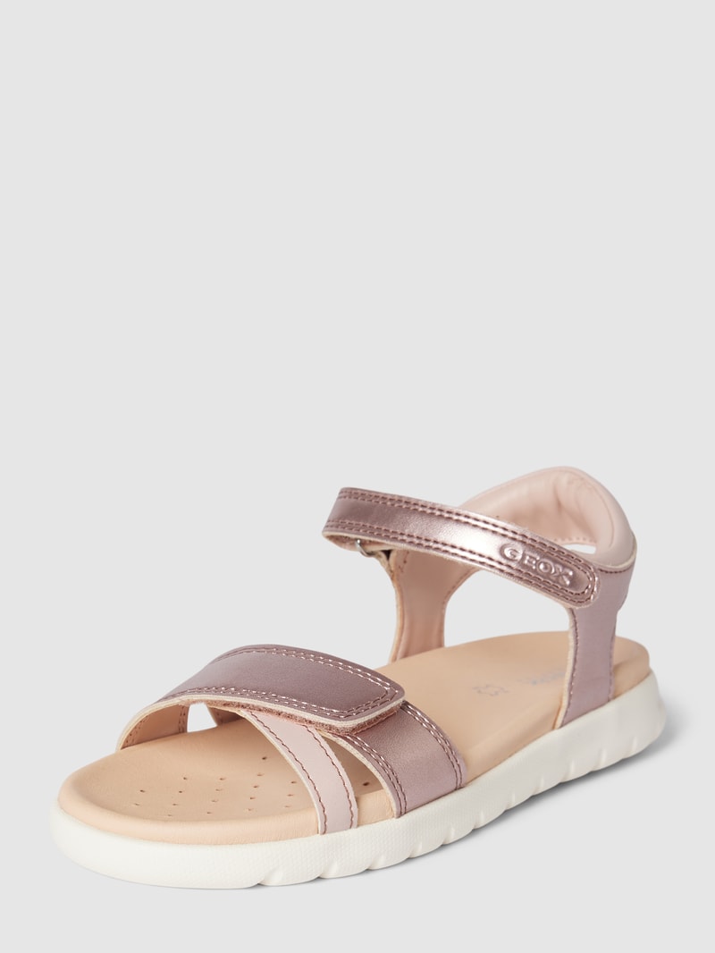 Sandalen im Metallic-Look Modell 'BOREALIS' in rosé