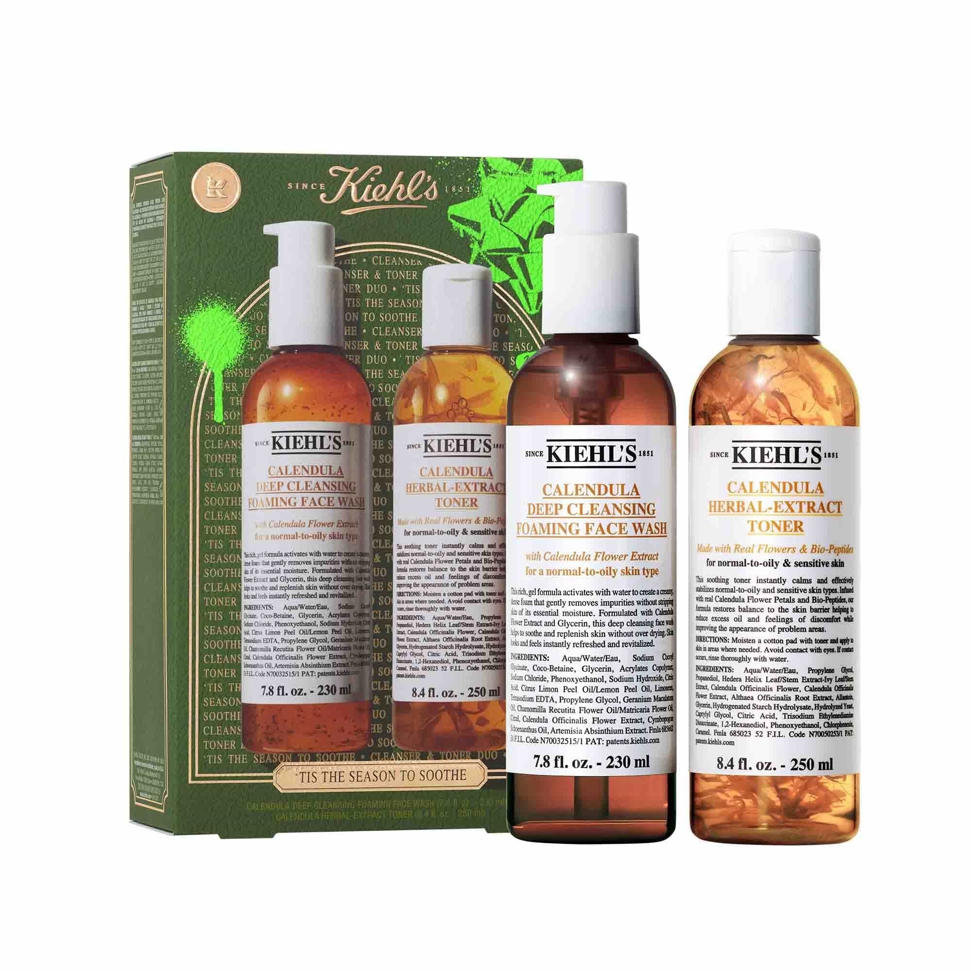 Set de curățare și exfoliante LEAVE THE OIL BEHIND - Set calmant, Săpun de curățare facială, Loțiune tonică facială