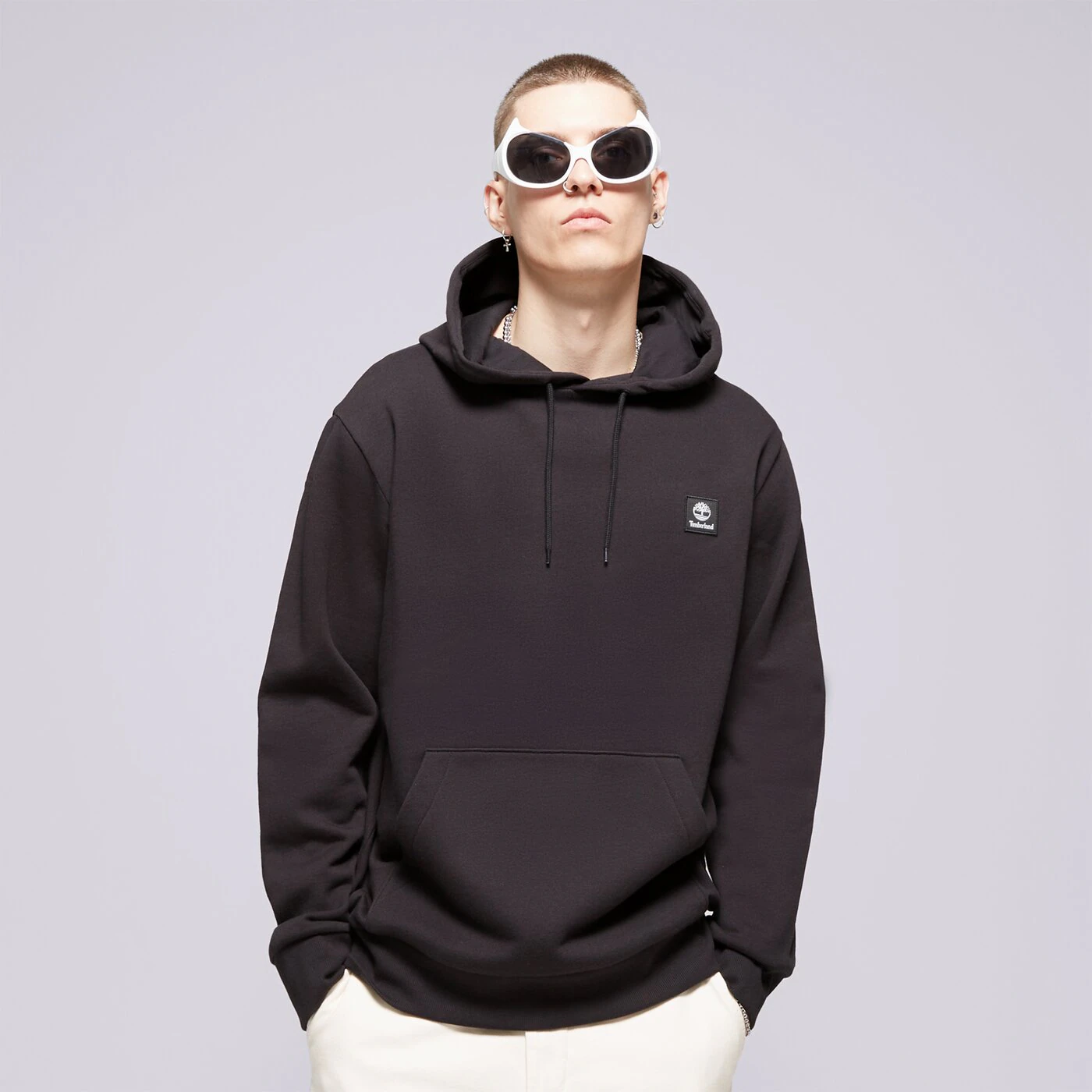 TIMBERLAND HOODIE NEW WOVEN BADGE Schwarz
