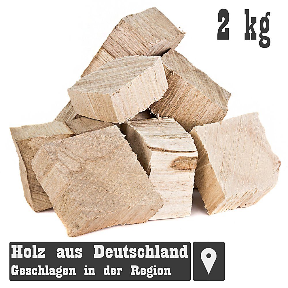 Grillmaster Räucherspäne Räucherklötze 2-4 kg Buche Chunks Räuchern Smoken BBQ Grill Feuer, 2 kg