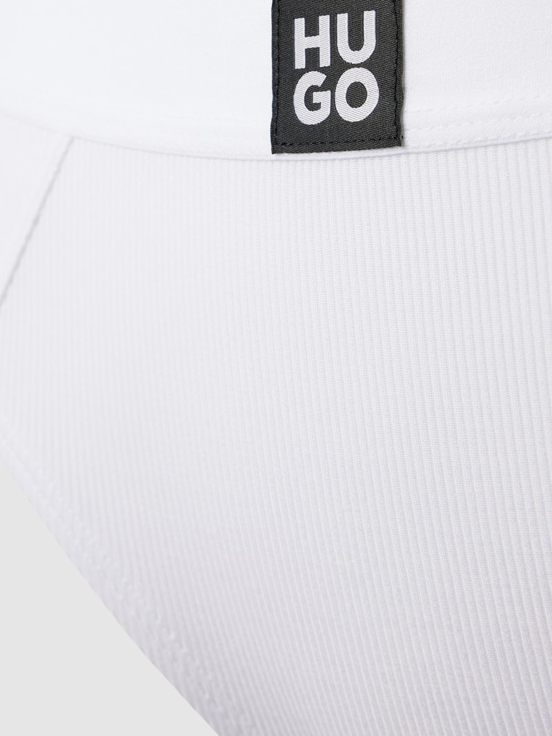 Slip mit Label-Detail Modell 'RIB' in weiß