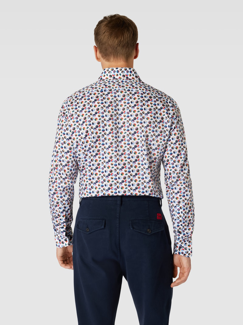 Modern Fit Business-Hemd mit Kentkragen Modell 'Global' in weiß