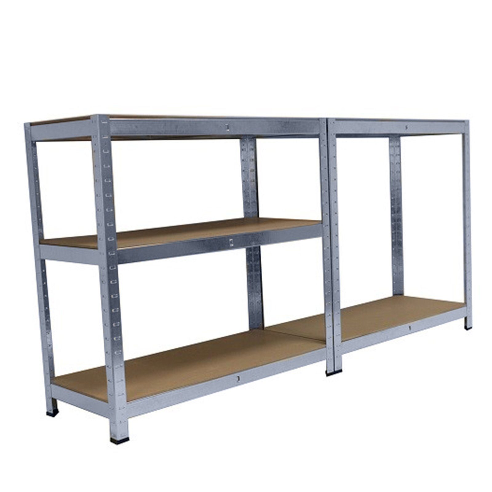 Grafner Schwerlastregal Lagerregal 180x90x40 cm mit 5 Böden max. 875 kg Metall verzinkt, Stck, Kellerregal Steckregal Werkstattregal TÜV / GS geprüft