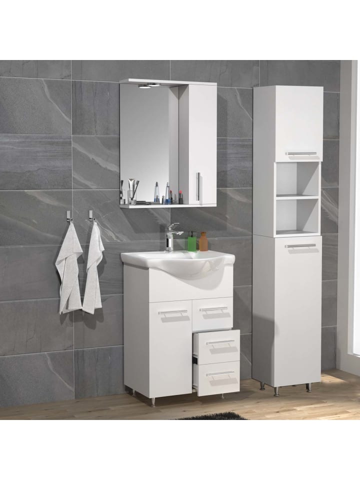 ebuy24 Badmöbelset LisaloL Weiß 85 x 45 cm günstig kaufen onesize