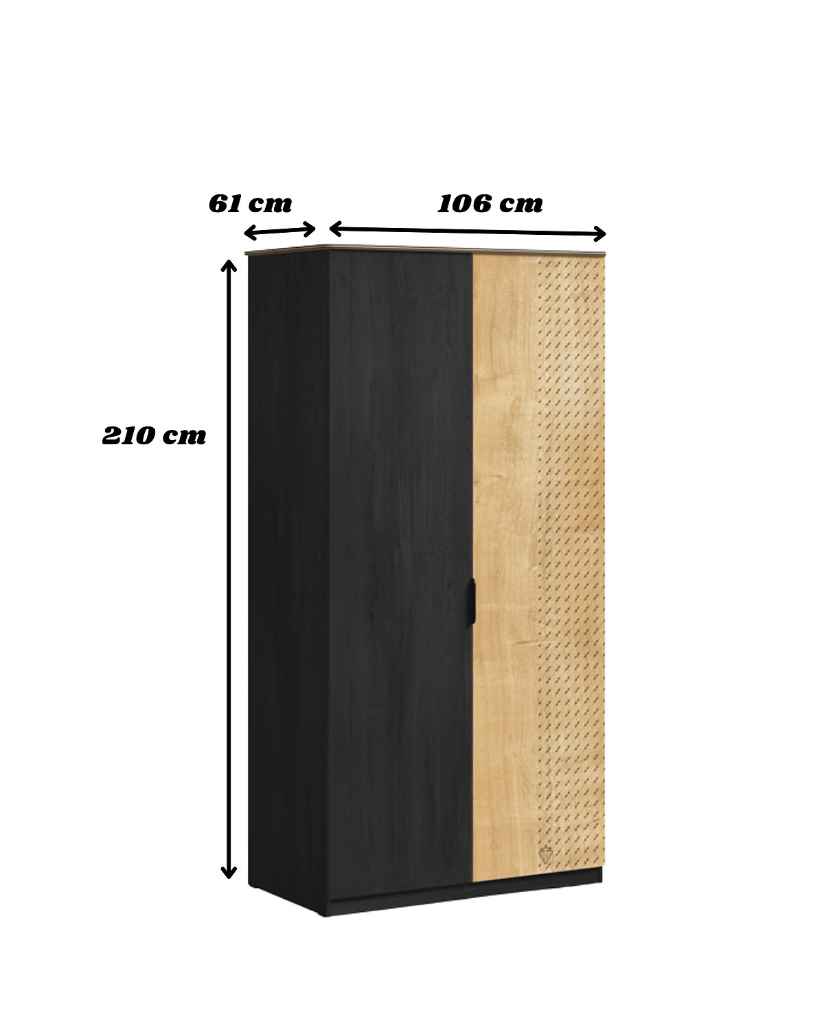 Kleiderschrank Work 2-türig mit Aufdruck inkl. Belüftung