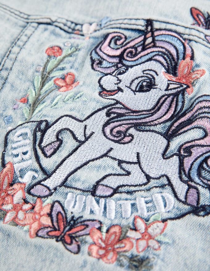 Jeansjacke - Stickereien