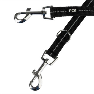 TIAKI Hundeleine Reflective Rubber, schwarz
